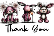 Whimsical New Year Bunny Clipart, an Illustration by CraftArtStudio (Thumbnail 6 of 6)