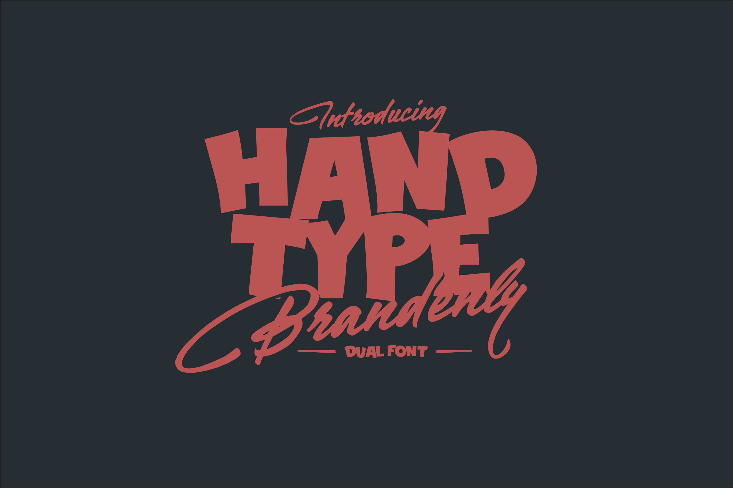 Brandenly Dual font, a Script Font by INKSUN™