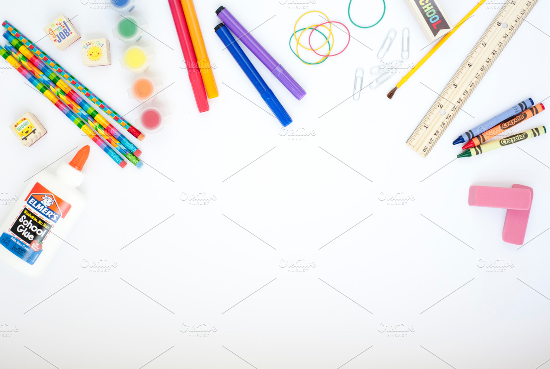 School Supplies Stock Photo, a School & Education Photo by Handmade Creative 