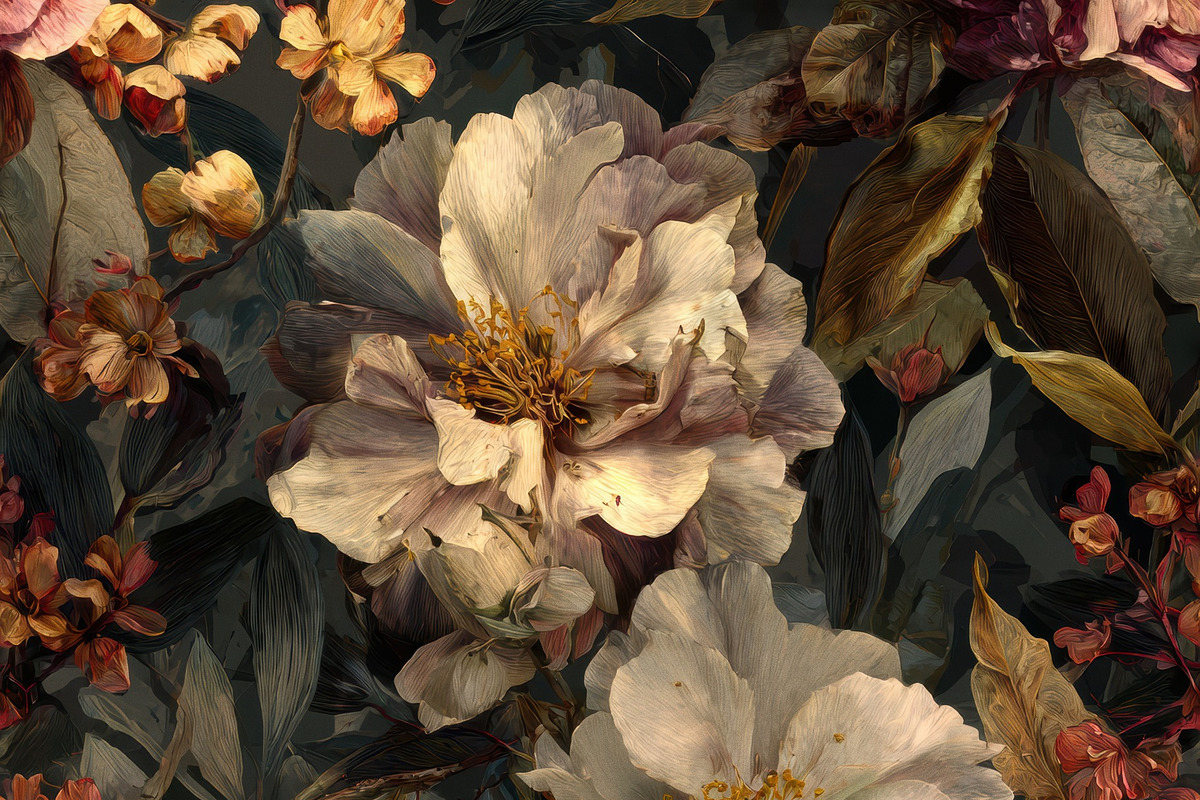 Vintage Floral Seamless Pattern, a Pattern Graphic by Virgo Studio