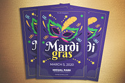 Mardi Gras Fest Flyer, a Flyer Template by Gumico Studio. (Thumbnail 2 of 3)