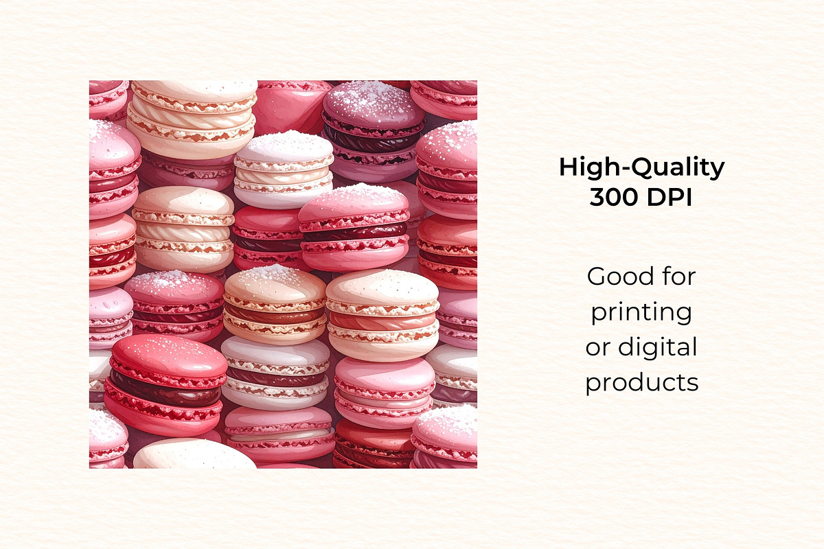 Macaron Patisserie Seamless Patterns, a Pattern Graphic by Anna Design Studio (Photo 4 of 6)