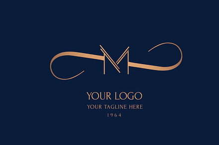 Female symetric monogram M logo