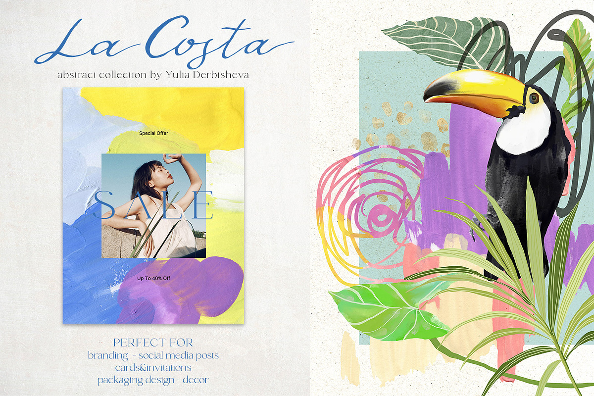 La Costa abstract backgrounds birds, a Texture Graphic by Yuliya Derbisheva (Photo 2 of 15)