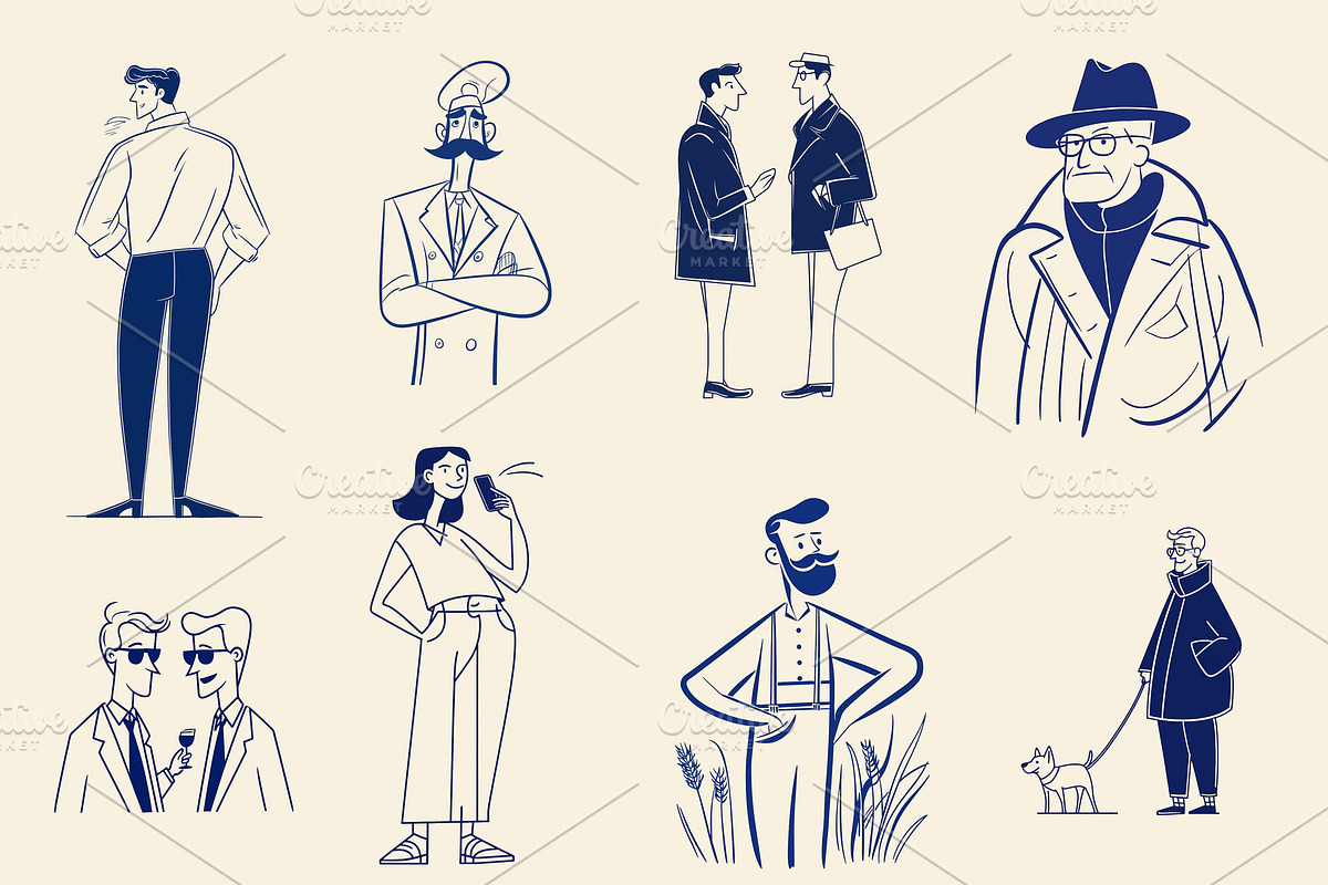 Set of Everyday Situations, an Illustration by Sybillla