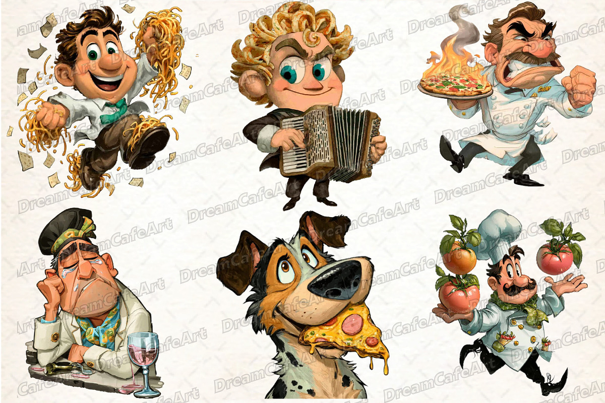 Funny Italian Brainrot Clipart, an Illustration by DreamCafeArt (Photo 5 of 8)