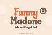 Funny Madone - Groovy & Cute Font, a Handwritten Font by QR Design Studio (Thumbnail 1 of 7)