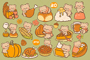 Milo Cute Bear Clipart PNG Bundle, an Animal Illustration by Blumensdiary (Thumbnail 8 of 11)