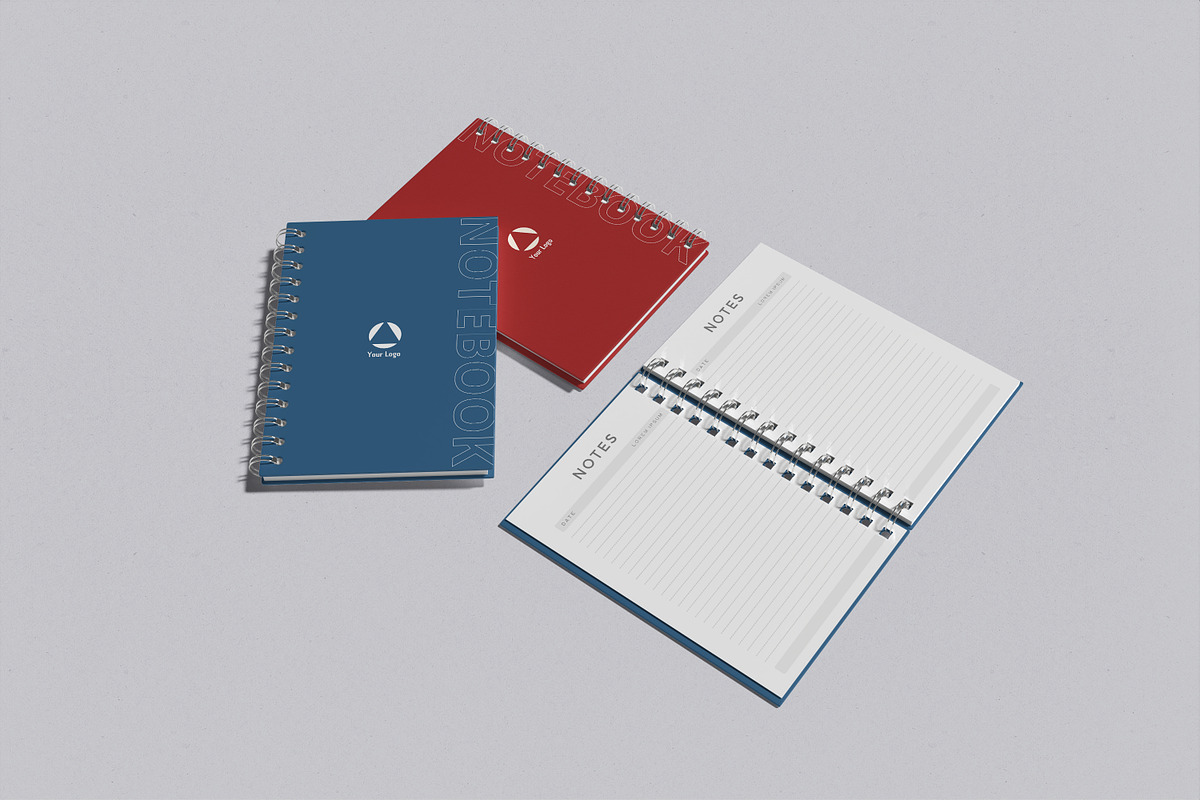 A5 Spiral Notebook Mockup, a Print Template by rahmatmoscae (Photo 12 of 12)