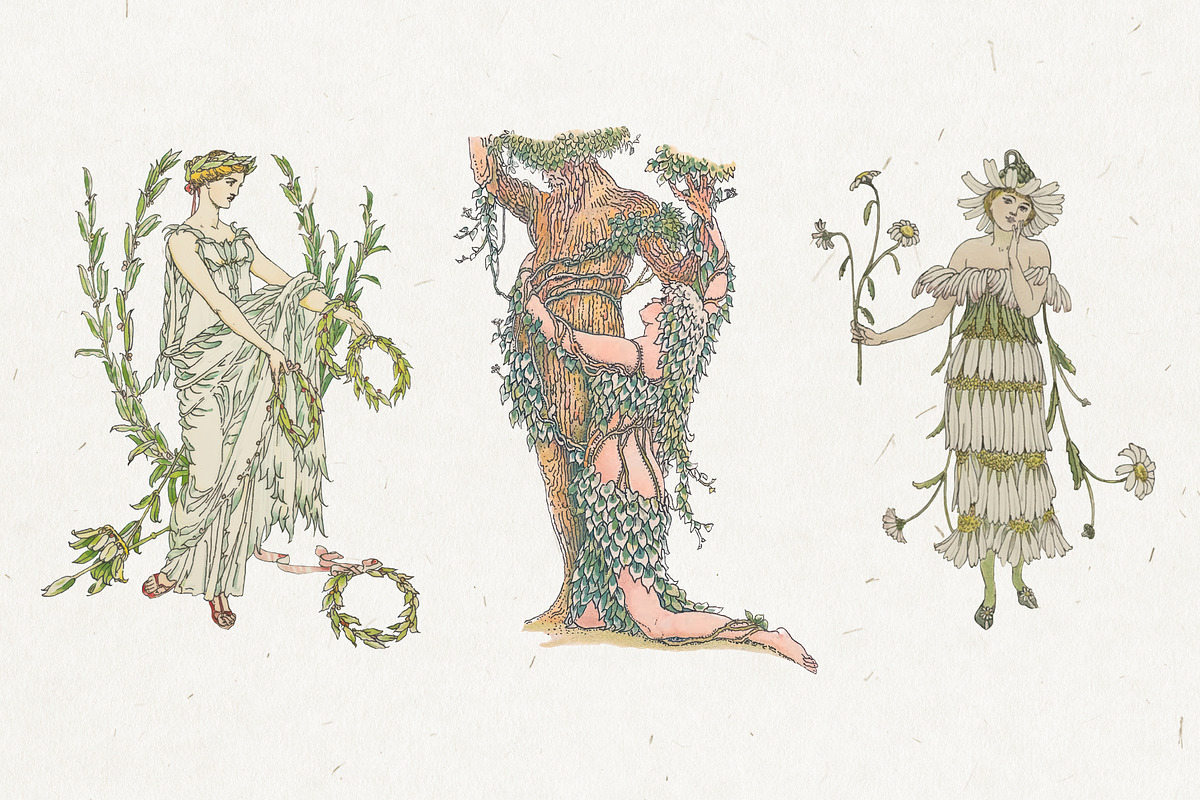 Vintage Floral Women in Art Nouveau, a Person Illustration by Patterns for Dessert (Photo 6 of 9)
