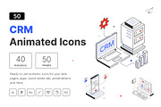 CRM Isometric Icons, an Outline Icon by Vectors Market (Thumbnail 1 of 6)