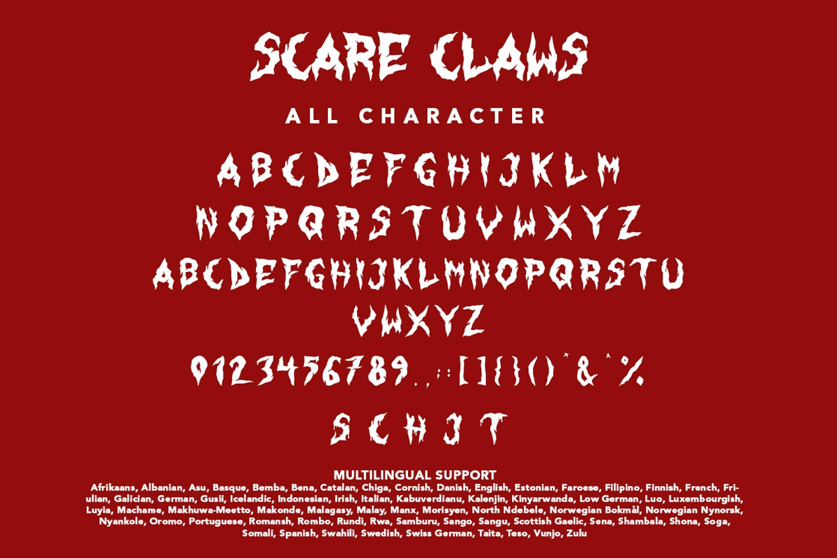 Scare Claws, a Blackletter Font by HATFSTUDIO (Photo 7 of 8)