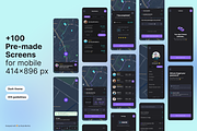 Car Pooling & Navigation App UI Kit, an App Template by Paula M UI Store (Thumbnail 2 of 5)