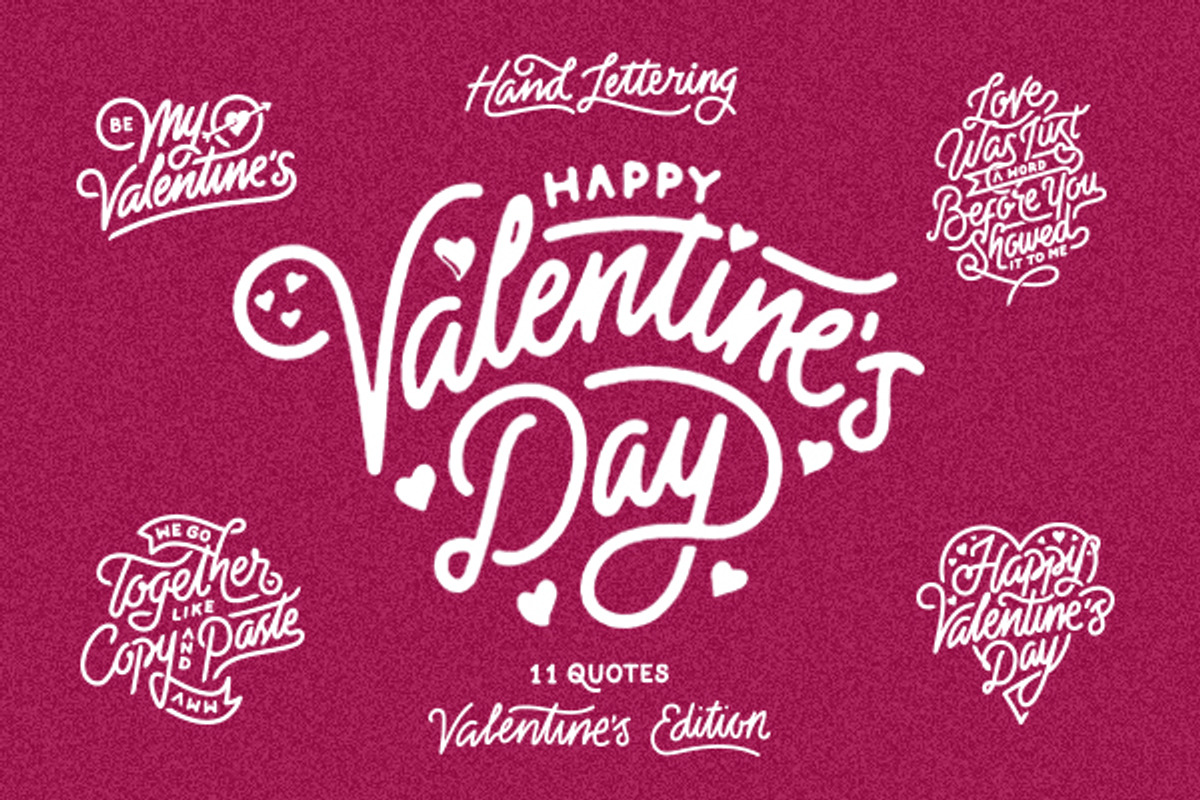 Valentine's Day - Hand Lettering, an Object Graphic by Mister Doodle (Photo 1 of 4)