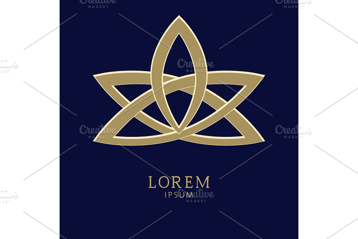 Vector floral logo, an Outline Icon by RODINA (Photo 1 of 3)