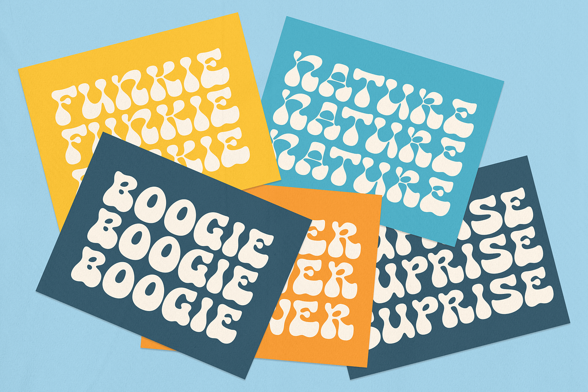 Mag Funky - Retro Groovy Font, a Sans Serif Font by Holyline Design (Photo 7 of 13)