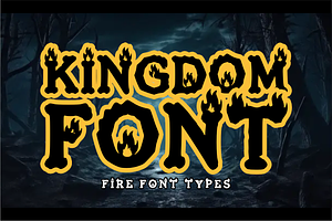 KINGDOM - Bold Fire Fantasy Font, a Slab Serif Font by KiddoGlyphs Studio
