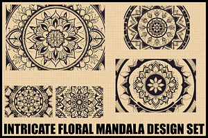Floral Mandala Vector Bundle, an Illustration by jahid234