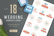 18 Wedding Logos and Badges, a Branding & Logo Template by Vasya Kobelev (Thumbnail 1 of 14)