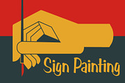 Signboard Upright Sign Painter Font, a Handwritten Font by Paper Moon Graphic Supply (Thumbnail 7 of 14)