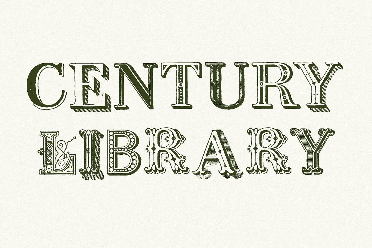 Decorative Vintage Drop Cap Font, a Serif Font by Century Library (Photo 5 of 5)