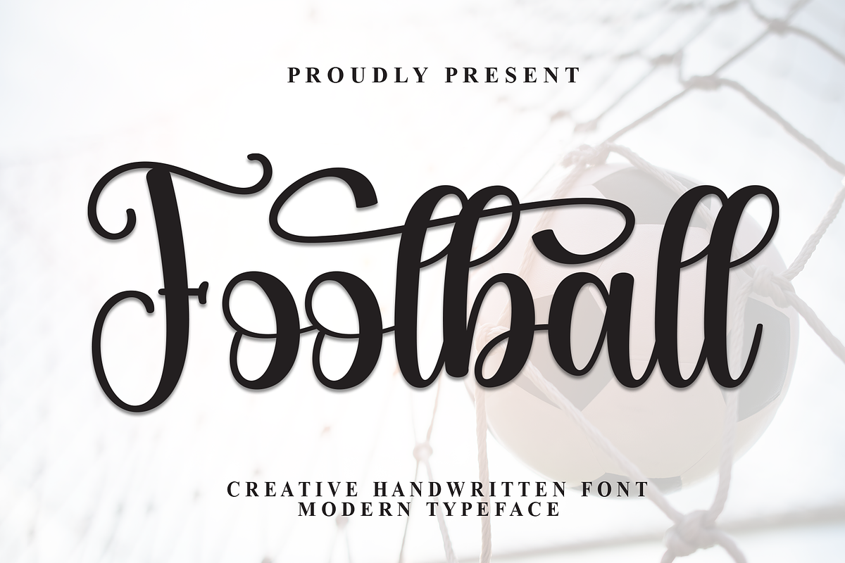 Football | Script Font, a Handwritten Font by Scratchones (Photo 1 of 9)