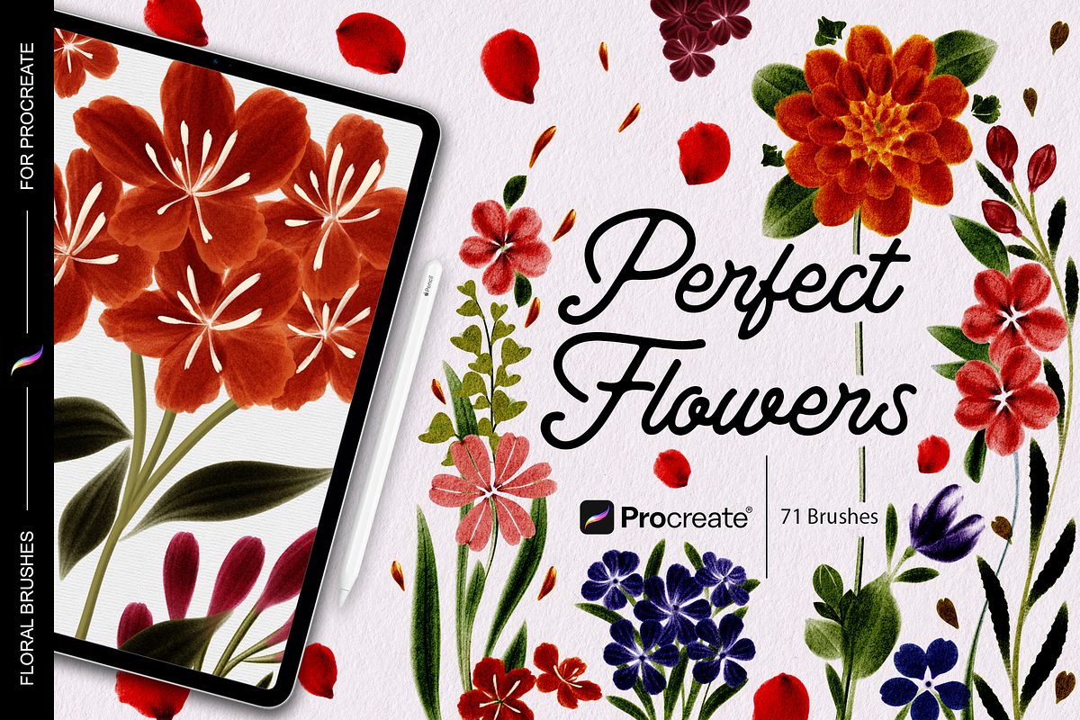 Perfect Flower brushes for Procreate, a Brush Add-On by Patternish (Photo 1 of 3)