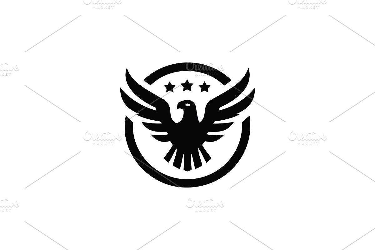 Eagle Emblem Icon with Stars, a Branding & Logo Template by Vectorium Studio (Photo 2 of 2)