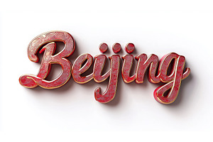 Beijing City Symbol Art Poster In 3D