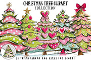 Christmas Tree Clipart, an Illustration by OK Design (Thumbnail 1 of 6)