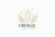 Mystical Crystal Quartz Gem Logo, a Branding & Logo Template by Signatoro (Thumbnail 1 of 3)