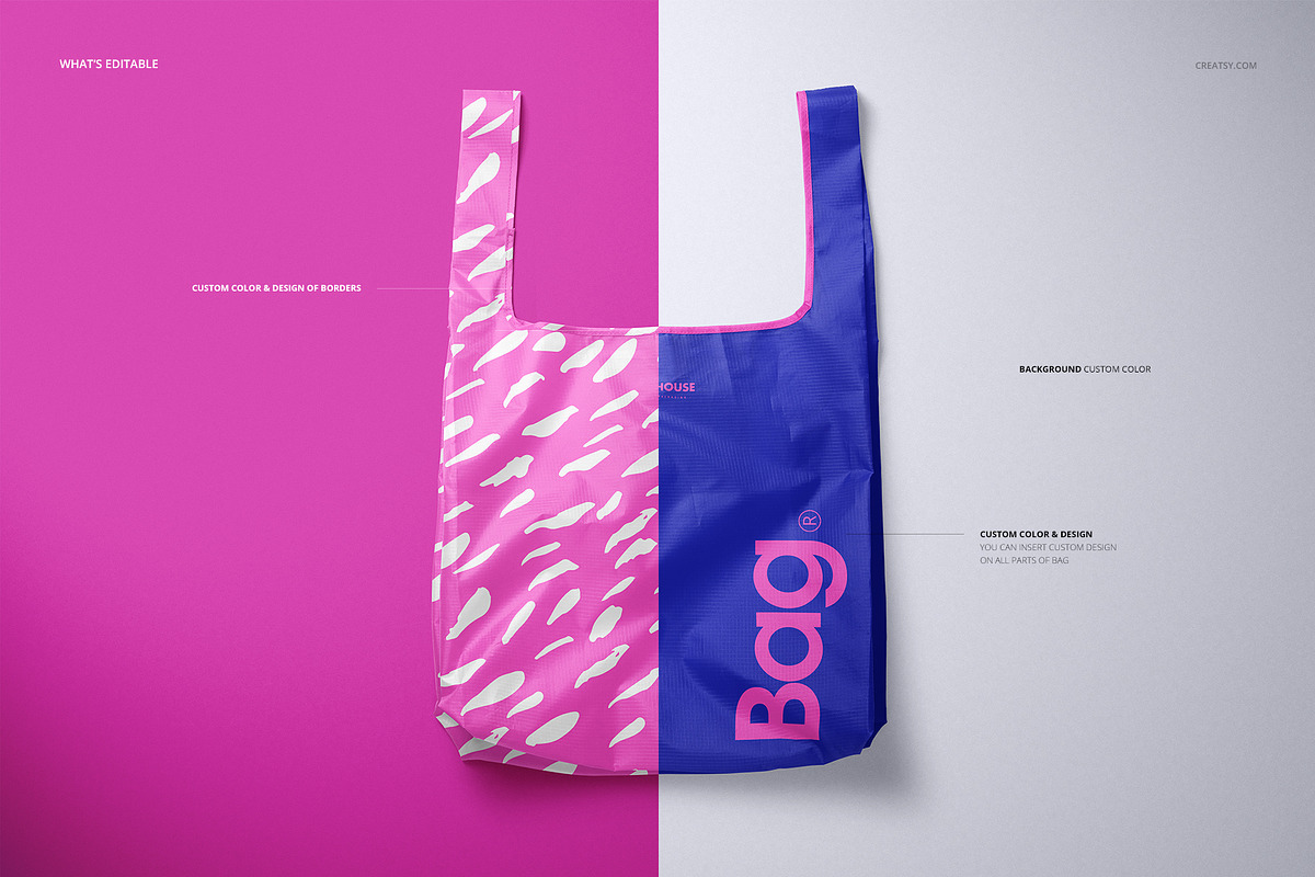 Ripstop Reusable Bag Mockup Set, a Household Mockup by creatsy5 (Photo 3 of 13)