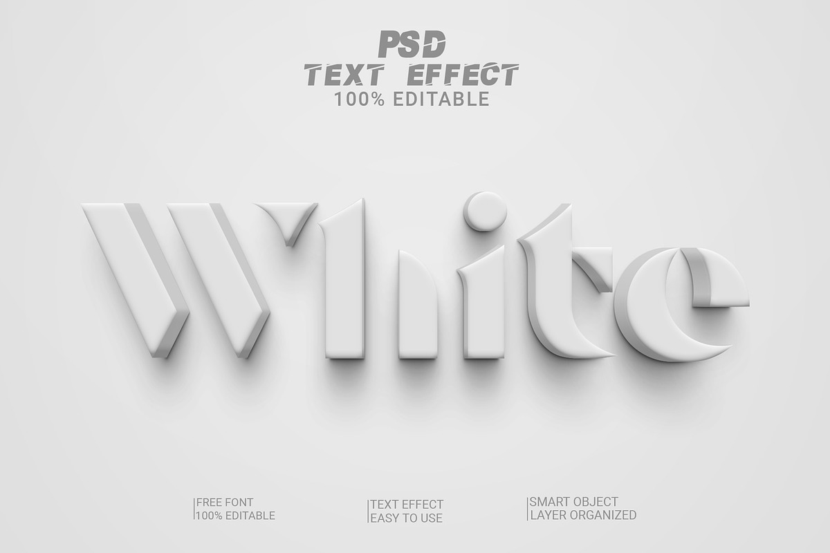 3d White Text Style Effect, a Layer Style Add-On by Md Imamul