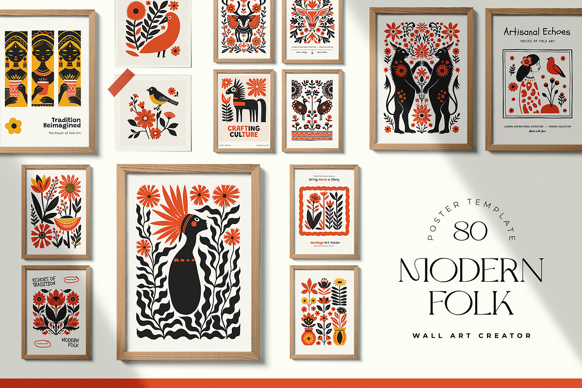 Modern Folk | Wall Art Creator, an Object Graphic by Leleka.Store (Photo 1 of 20)