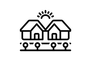 Homes house black icon, an Outline Icon by Creative priyanka