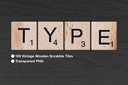 Vintage Scrabble Tiles - 100 Items, an Object Graphic by Offset (Thumbnail 1 of 8)