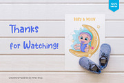 Cartoon Baby & Moon. Tshirt, PNG., a Person Illustration by KENO Mascots (Thumbnail 4 of 4)
