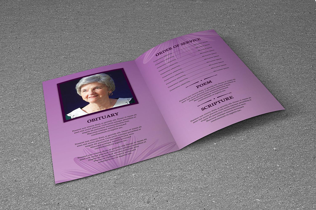 Funeral Program Template-V264, a Brochure Template by Template Shop (Photo 3 of 4)