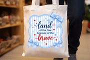 Preppy 4th of July Png, Land of Free, a Seasonal Illustration by Sublimation Artist (Thumbnail 8 of 9)