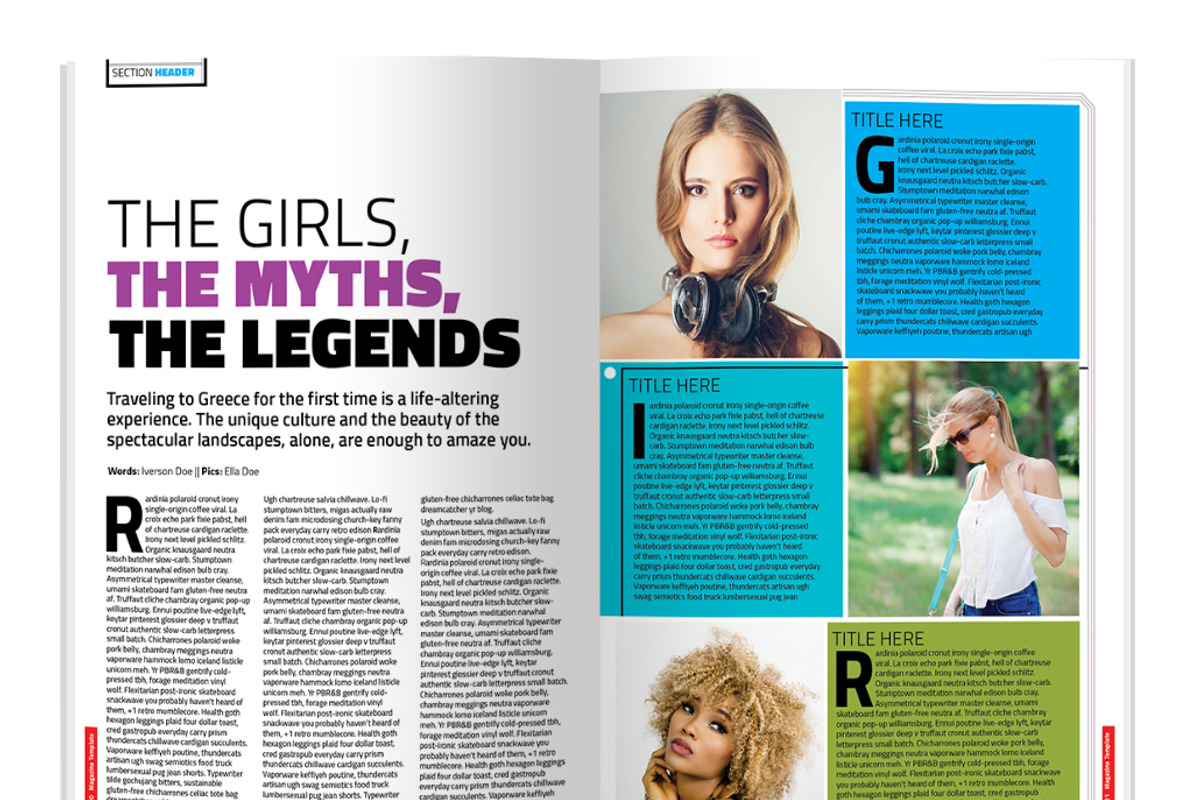 Indesign Magazine Template, a Magazine Template by Red Cactus Creative (Photo 13 of 23)