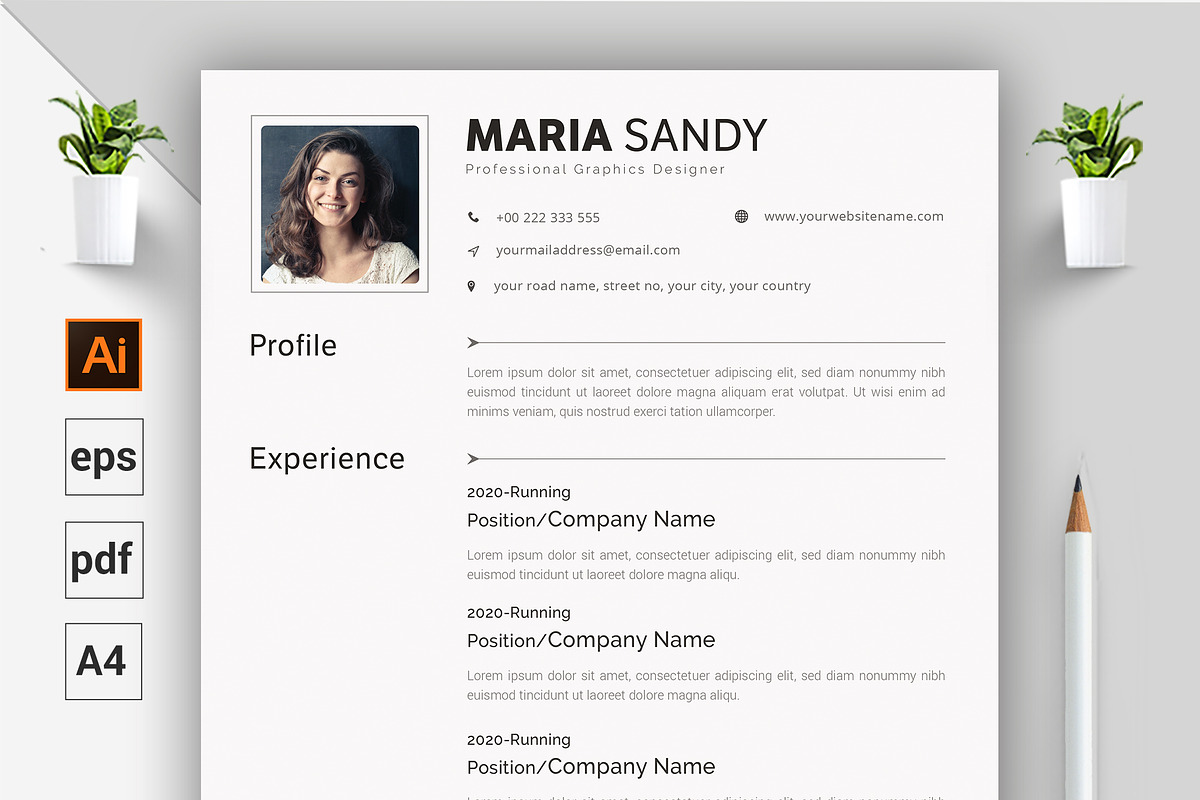 CV / Resume Template, a Resume Template by ARP Creation (Photo 2 of 9)