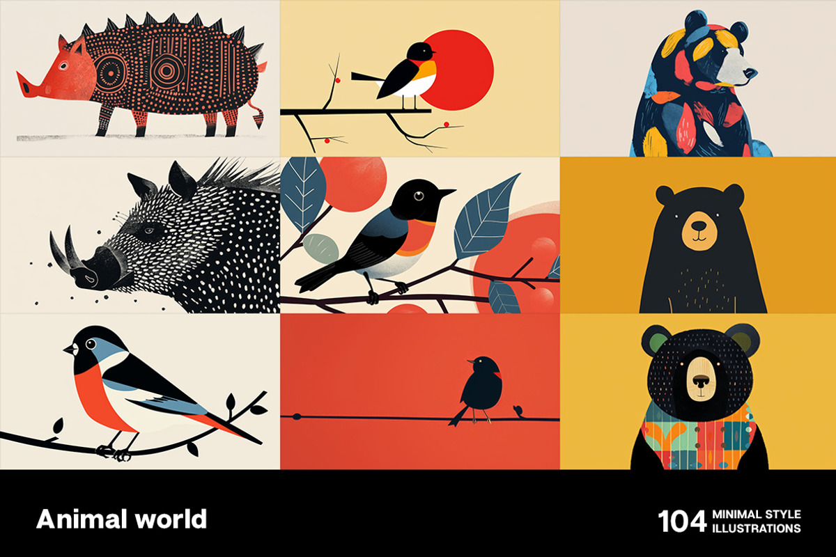 Animal world. 104 images, an Animal Illustration by Handmadefont (Photo 13 of 17)