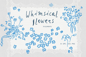 Whimsical Floral: 70 illustrations, an Object Graphic by PaperJamLab