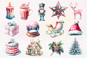 Mint Pink Christmas Clipart, an Illustration by Dream Creation (Thumbnail 3 of 4)