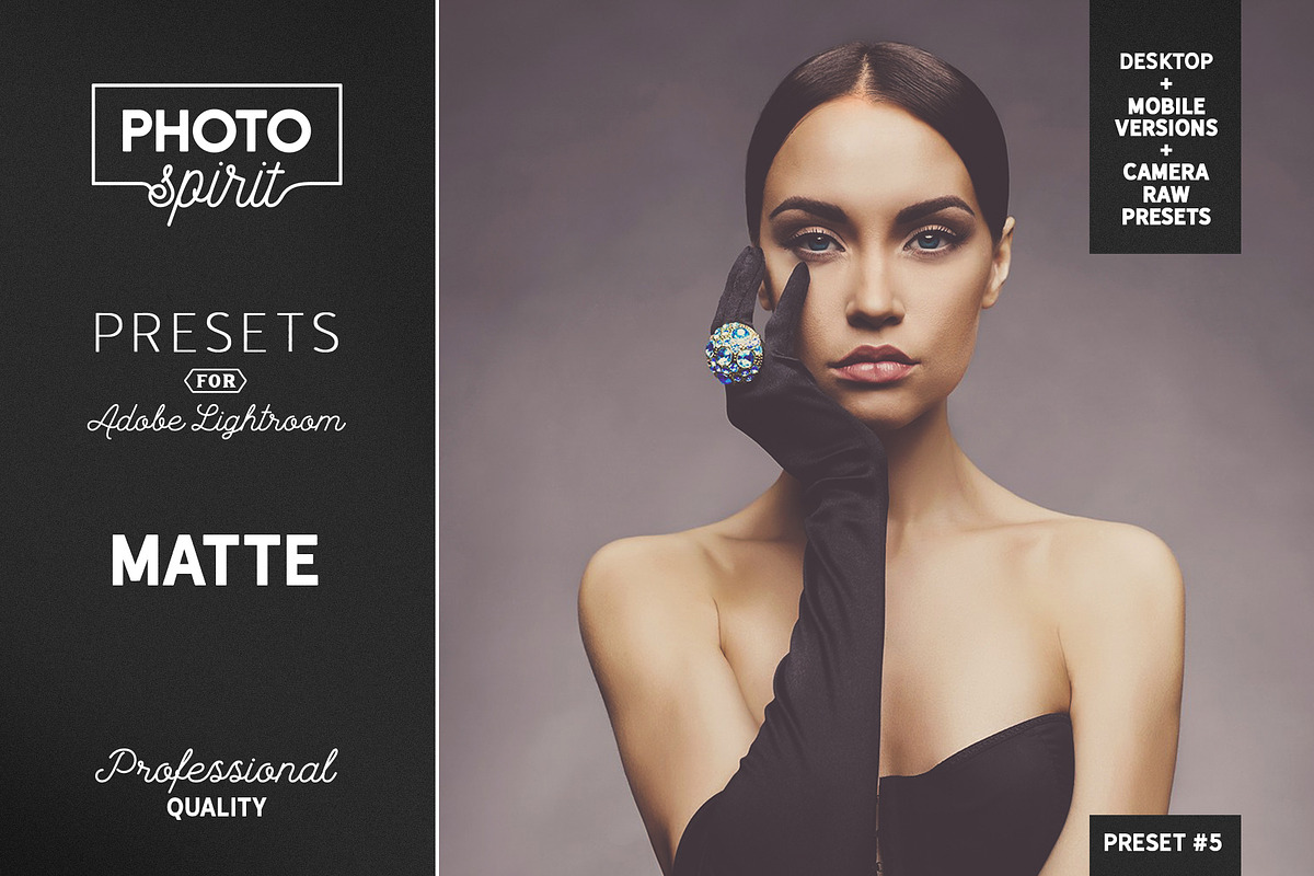 Matte LR Presets Mobile + Desktop, a Plug-in Add-On by PhotoSpirit (Photo 1 of 10)