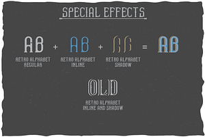 Retro Alphabet Label Typeface