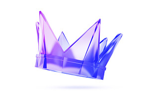 3d glass holographic transparent, an Object Illustration by Marozhkastudio