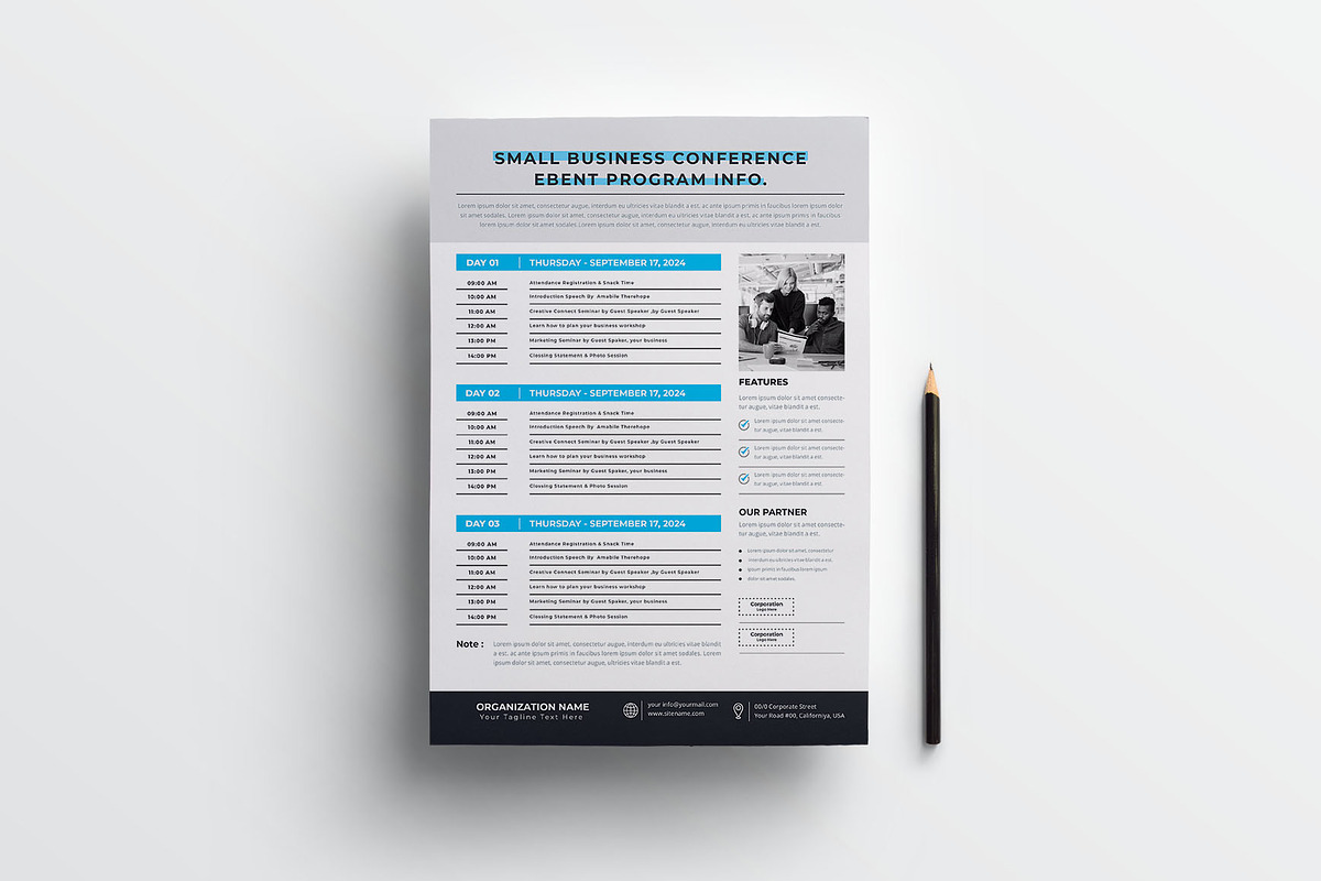 Event Schedule | MS Word & Indesign, a Flyer Template by obayes (Photo 4 of 4)