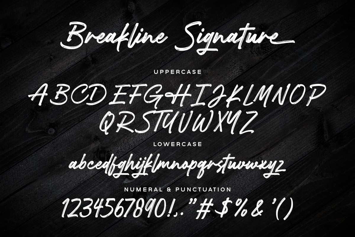 Breakline Signature – Handbrush Font, a Script Font by Fikryal Studio (Photo 14 of 15)