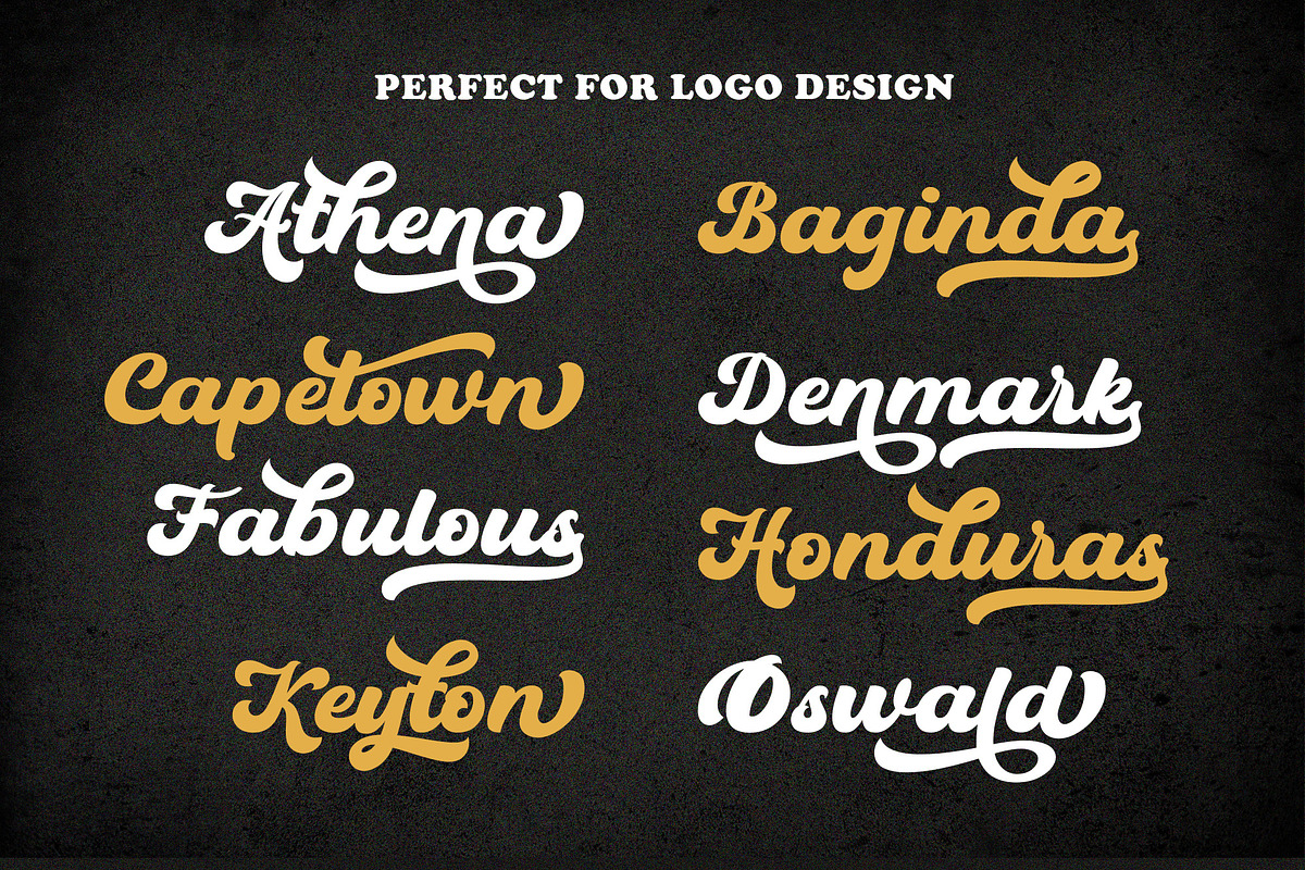 Hustony - Retro Bold Script, a Script Font by MJB Letters (Photo 3 of 10)
